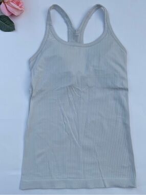 Lululemon Women  gray  Cast Ebb to Street Tank II Racerback Top size 4